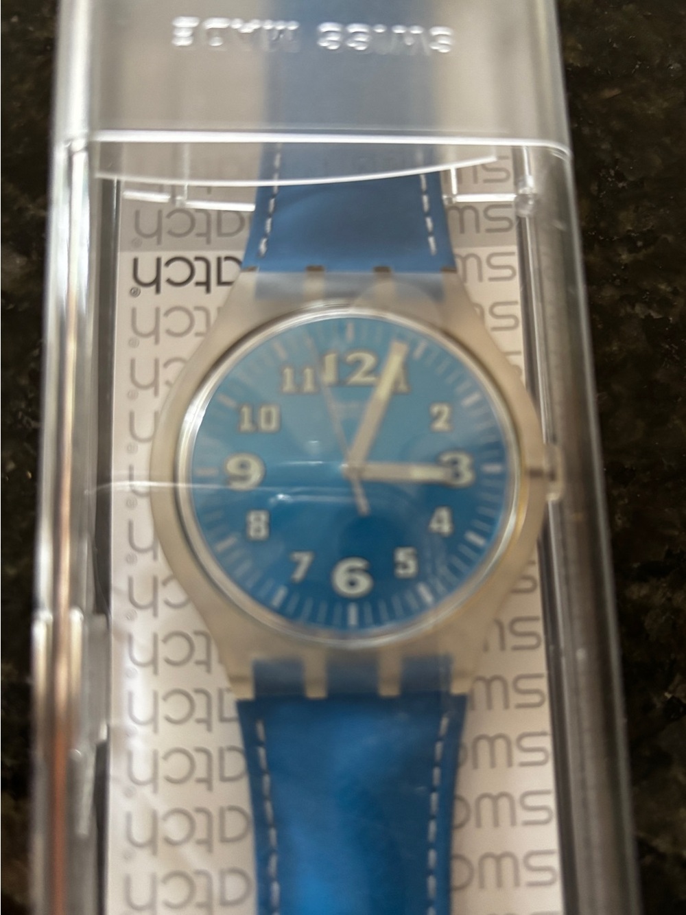 Swatch Blue Dial Blue Strap Watch - Picture 2 of 3